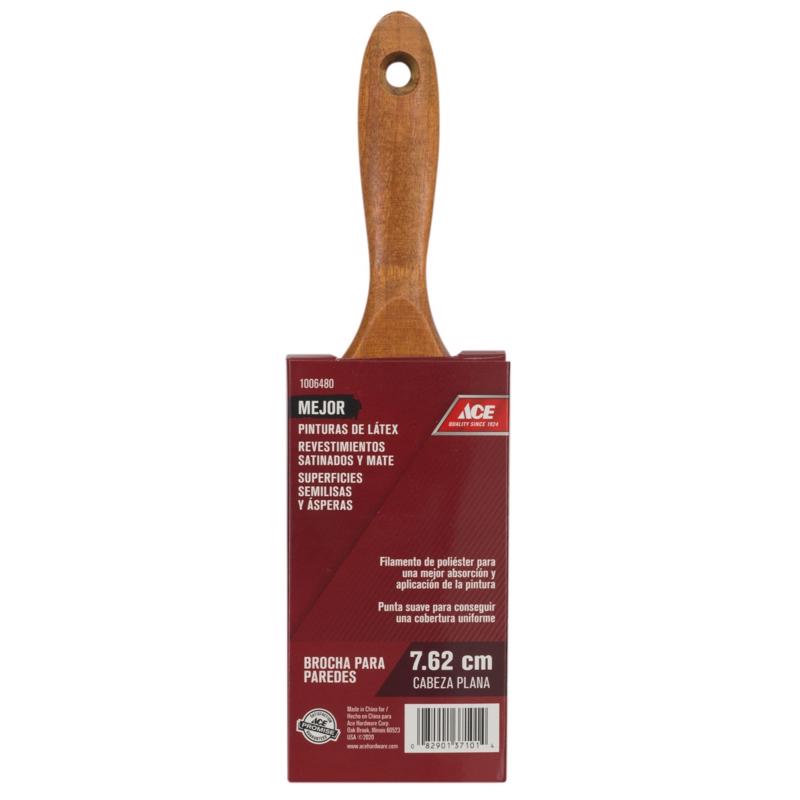 Ace Better 3 in. Flat Paint Brush, Pack of 6