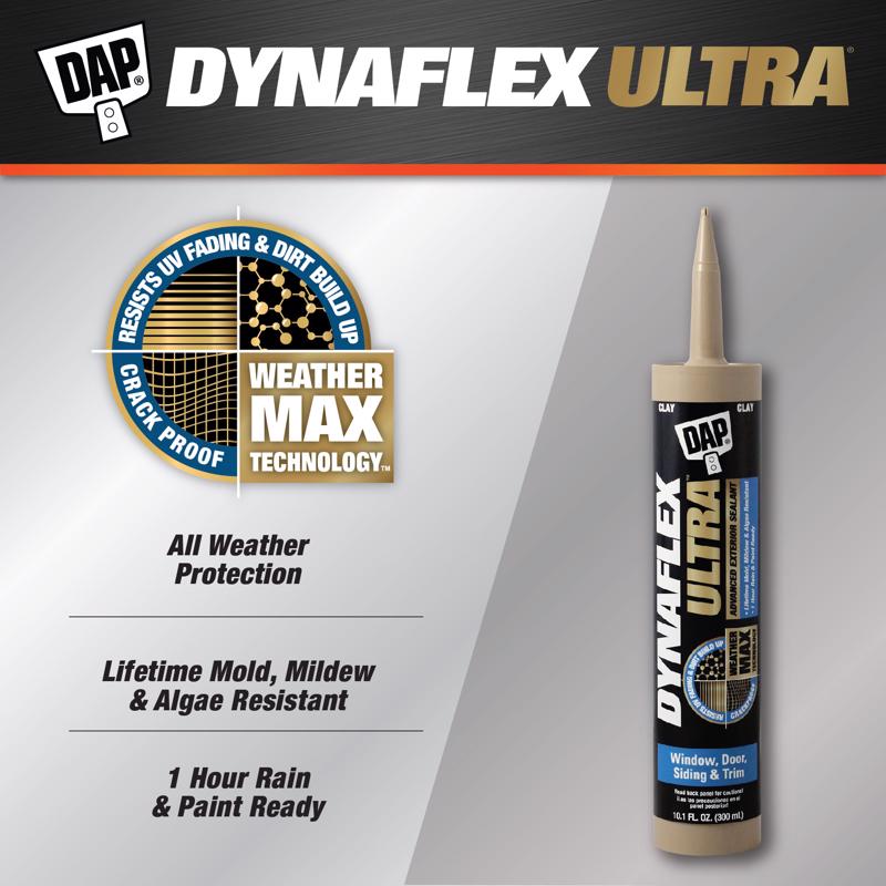 DAP Dynaflex Ultra Clay Advanced Latex Door/Siding/ Window Sealant 10 ...