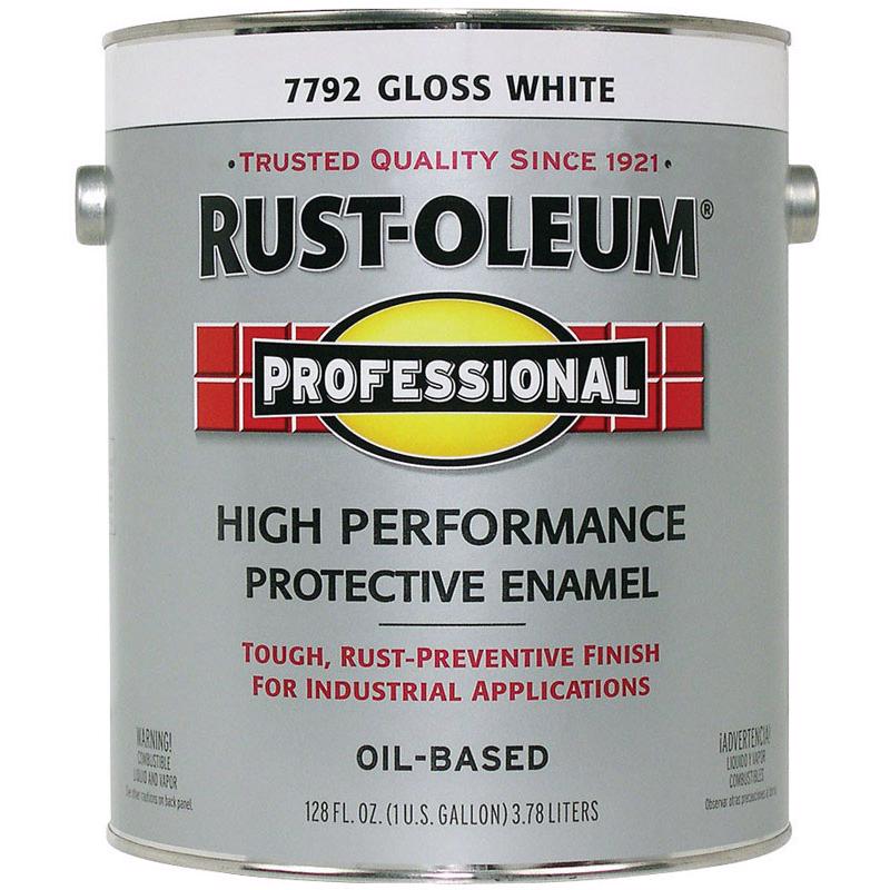 Rust-Oleum Indoor and Outdoor Gloss White Oil-Based Enamel Protective Paint 1 gal, Pack of 2