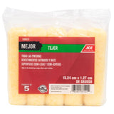 Ace Better Knit 6 in. W X 1/2 in. Mini Paint Roller Cover 5 pk, Pack of 4