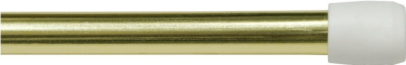 Kenney KN631/3 Spring Tension Rod, 7/16 in Dia, 28 to 48 in L, Metal, Brass