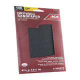 Ace 11-1/4 in. L X 4-1/4 in. W 100 Grit Silicon Carbide Drywall Sanding Sheet 5 pk, Pack of 10
