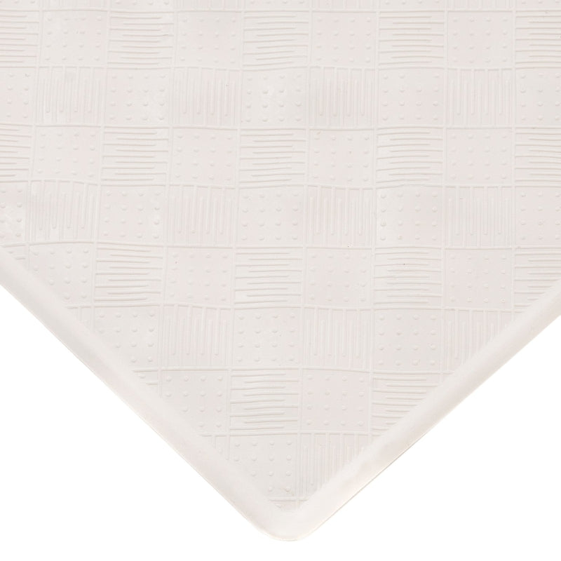 Kenney KN61280 Bath Mat, 27-1/2 in L, 15-1/2 in W, Rubber, Off-White