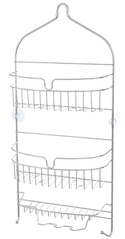 Kenney KN614151 Hanging Shower Caddy, 3-Shelf, Metal, Chrome