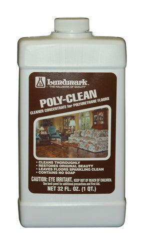 Lundmark Poly-Clean Floor Cleaner Liquid 1 qt, Pack of 6