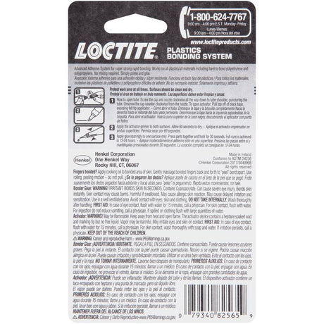 Loctite Plastic Bonding System High Strength Cyanoacrylate Clear Plastic Bonder 4 gm, Pack of 6