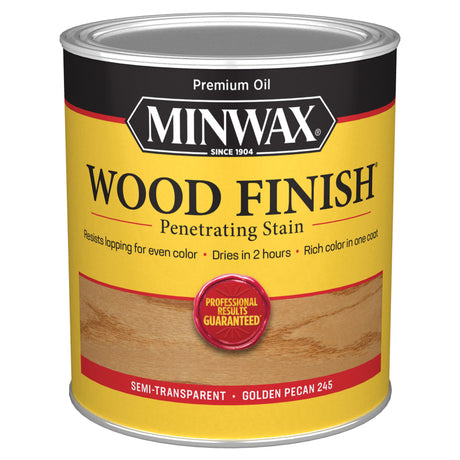 Minwax Wood Finish Semi-Transparent Golden Pecan Oil-Based Penetrating Wood Stain 1 qt, Pack of 4