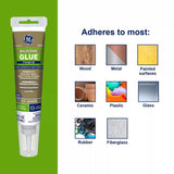 GE Silicone 2 Medium Strength Silicone Clear Glue 2.8 oz, Pack of 12