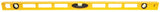 STANLEY 42-470 I-Beam Level, 48 in L, 3-Vial, 2-Hang Hole, Non-Magnetic, ABS, Yellow