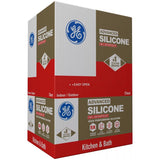 GE Advanced Clear Silicone 2 Kitchen and Bath Caulk Sealant 10.1 oz, Pack of 12