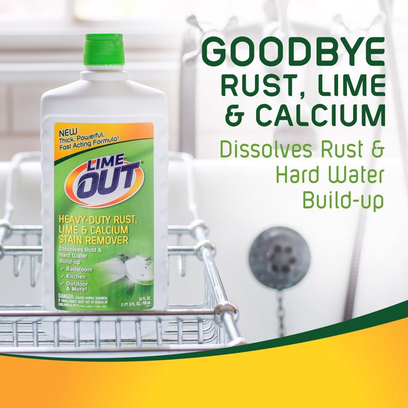 LimeOut Extra No Scent Rust & Calcium Stain Remover 24 oz Liquid, Pack of 6