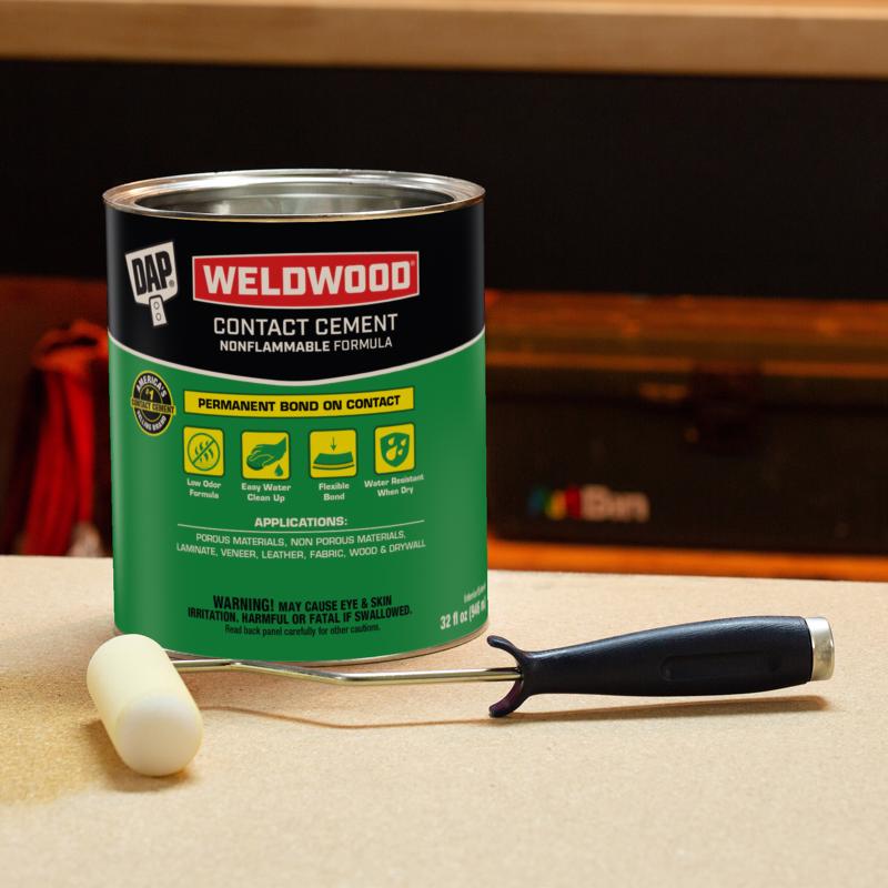 DAP Weldwood High Strength Synthetic Rubber Natural Contact Cement 1 qt
