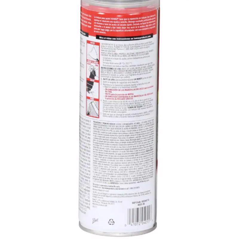 Homax 4050-06 Wall Texture, Liquid, Pungent Hydrocarbon, White, 10 oz Aerosol Can, Pack of 6