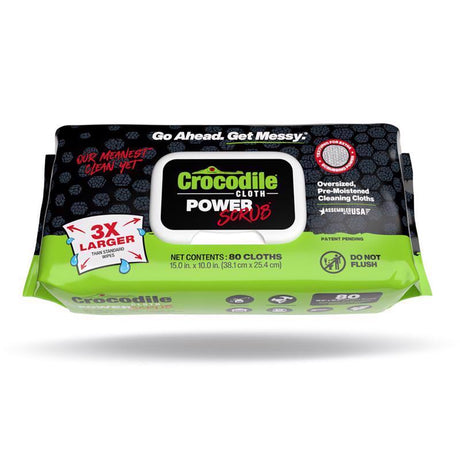 Crocodile Cloth Power Scrub Fiber Blend Cleaning Cloth 15 in. W X 10 in. L 80 pk, Pack of 6