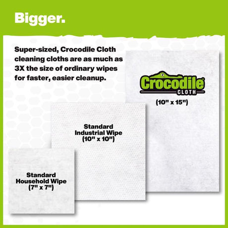 Crocodile Cloth Power Scrub Fiber Blend Cleaning Cloth 15 in. W X 10 in. L 80 pk, Pack of 6
