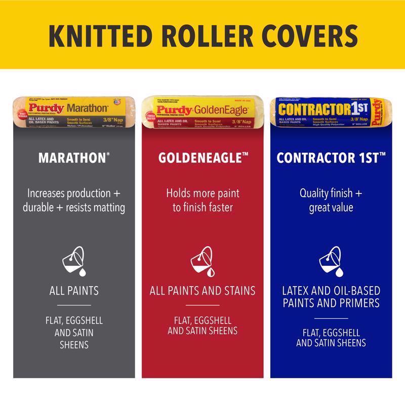 Purdy Marathon Nylon/Polyester 9 in. W X 3/8 in. Paint Roller Cover 1 pk