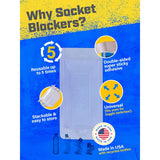 Socket Blocker 1.88 in. W X 4 in. L Clear High Strength Mask and Peel 30 pk