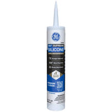 GE Supreme Clear Silicone Window and Door Sealant 10.1 oz, Pack of 12
