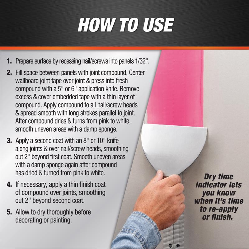 DAP DryDex Pink All Purpose Dust Control Joint Compound 32 oz, Pack of 8
