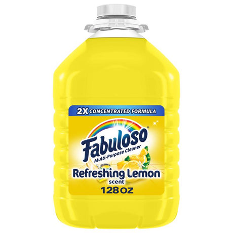 Fabuloso Lemon Scent All Purpose Cleaner Liquid 128 oz, Pack of 4