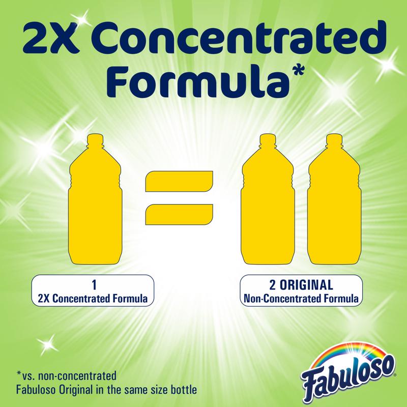 Fabuloso Lemon Scent All Purpose Cleaner Liquid 128 oz, Pack of 4