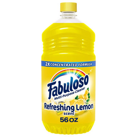 Fabuloso Lemon Scent All Purpose Cleaner Liquid 56 oz, Pack of 6