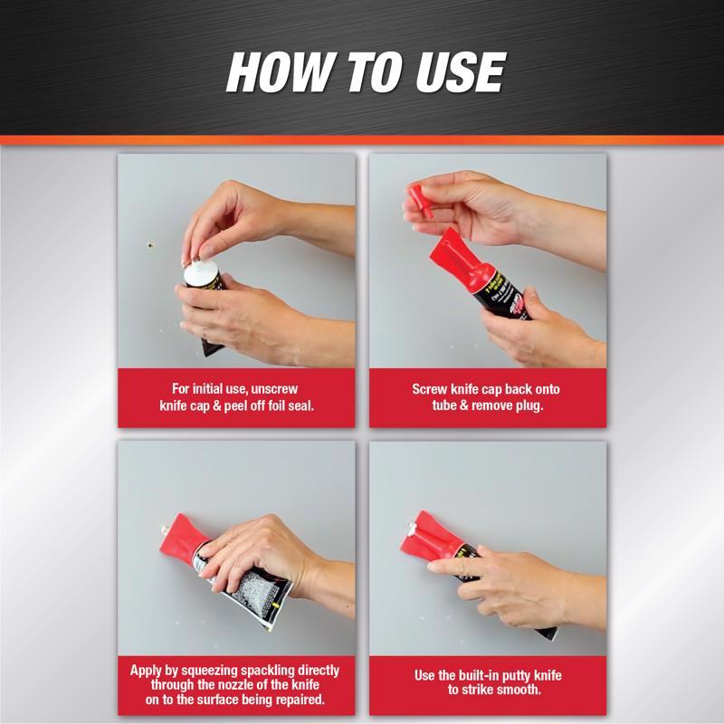 DAP Fast 'N Final Ready to Use Off-White Lightweight Spackling Compound 3 oz, Pack of 6