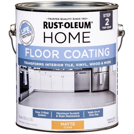 Rust-Oleum Home Clear Coat Matte Floor Coating Step2 1 gal, Pack of 2