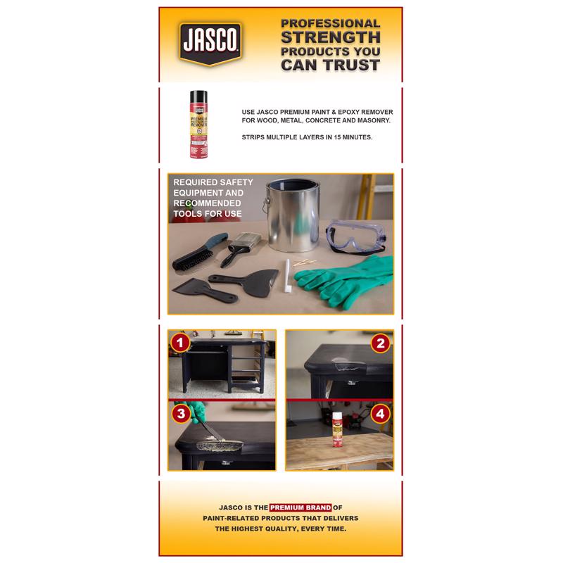 Jasco Premium Paint & Epoxy Remover 16 oz, Pack of 6