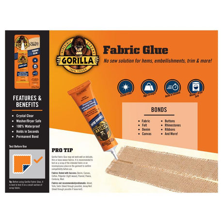 Gorilla High Strength Glue Clear Adhesive 2.5 oz, Pack of 3