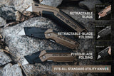 Spec Ops SPEC-K1-BLADE100 Utility Knife Blade, 2.3 in L, HCS, Precision-Honed, Hardened Edge