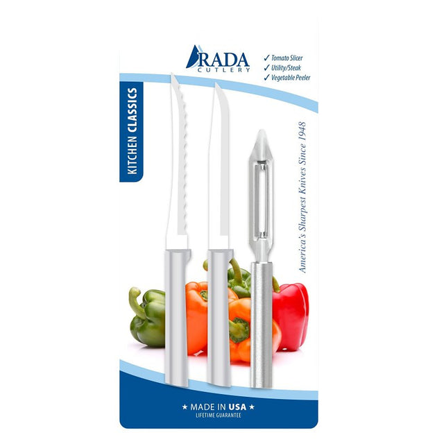 Rada Cutlery DS59 Kitchen Classics Set, 3-Piece, High-Carbon Stainless Steel