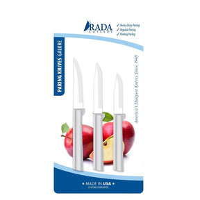 Rada Cutlery DS01 Paring Knives Galore Gift Set, Aluminum/High-Carbon Stainless Steel, Silver, Satin