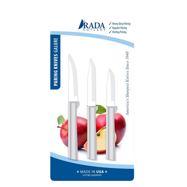 Rada Cutlery DS01 Paring Knives Galore Gift Set, Aluminum/High-Carbon Stainless Steel, Silver, Satin