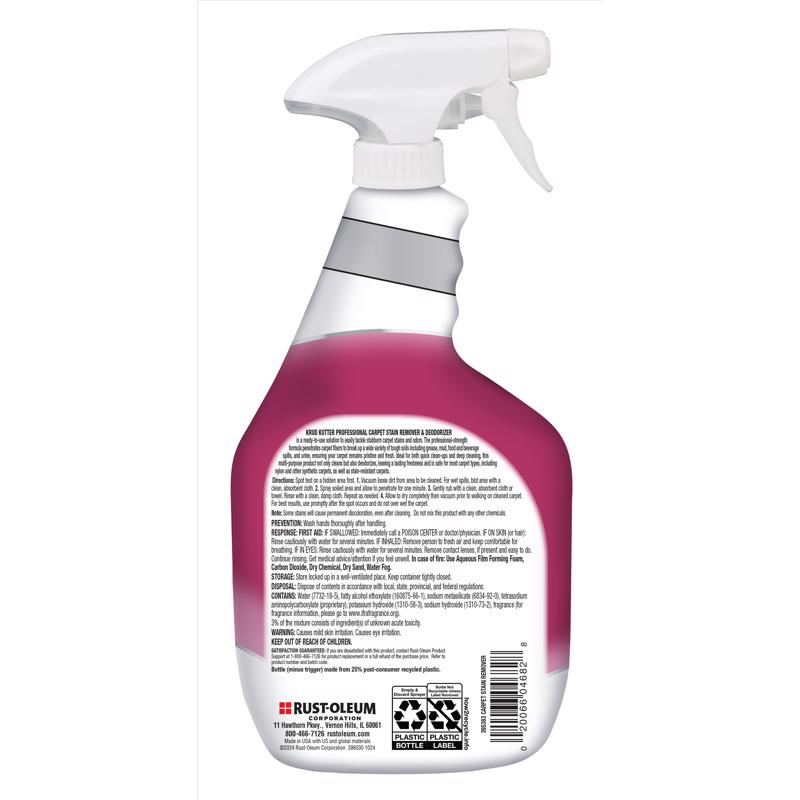 Krud Kutter Professional No Scent Carpet Stain Remover 32 oz Liquid, Pack of 6