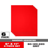 Diablo 9 in. L X 11 in. W Assorted Grit Aluminum Oxide Sanding Sheet 6 pk