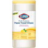 Clorox Lemon Verbena Scent Disinfecting Wipes 75 ct, Pack of 6