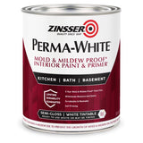 Zinsser Perma-White Semi-Gloss White Water-Based Mold and Mildew-Proof Paint Interior 1 qt