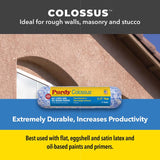 Purdy Colossus Polyamide Fabric 4-1/2 in. W X 1/2 in. Jumbo Mini Paint Roller Cover 2 pk, Pack of 6