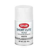Krylon Short Cuts Flat White Spray Paint 3 oz, Pack of 6, Pack of 6