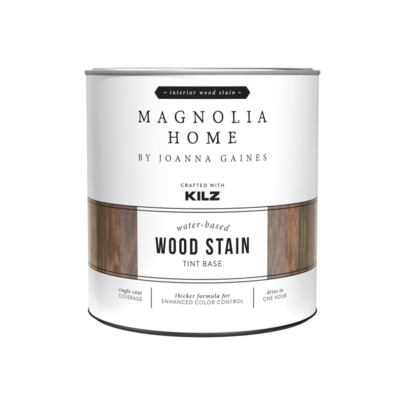 Magnolia Home by Joanna Gaines Kilz Transparent Flat Clear Water-Based Acrylic Wood Stain 1 qt, Pack of 6