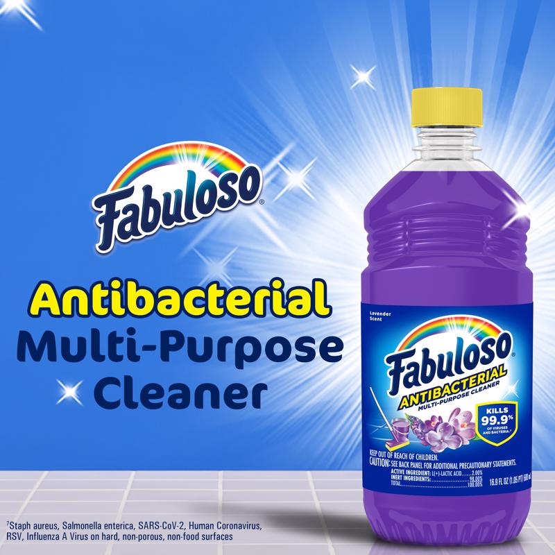 Fabuloso Lavender Scent Multi-Purpose Cleaner Liquid 16.9 oz, Pack of 24