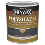 Minwax Polyshades Semi-Transparent Satin Aged Barrel Oil-Based Stain/Polyurethane Finish 1 qt, Pack of 4