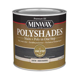 Minwax PolyShades Semi-Transparent Satin Aged Barrel Stain/Polyurethane Finish 1/2 pt, Pack of 4