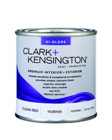 Clark+Kensington High-Gloss Clean Red Premium Paint Exterior and Interior 1/2 pt, Pack of 6