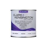 Clark+Kensington High-Gloss Deep Green Premium Paint Exterior and Interior 1/2 pt, Pack of 6