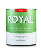 Royal Flat High Hiding White Exterior Paint and Primer Exterior 1 qt, Pack of 4