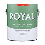 Royal Flat High Hiding White Paint Exterior 1 gal, Pack of 4