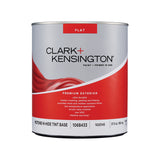 Clark+Kensington Flat Tint Base Mid-Tone Base Exterior Paint and Primer Exterior 1 qt, Pack of 4