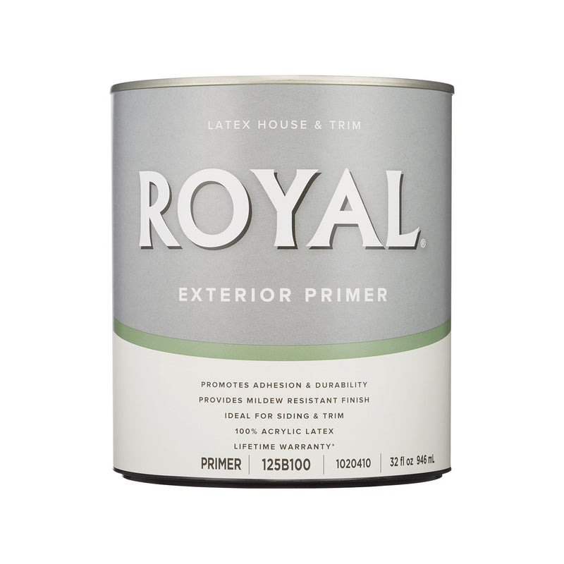 Royal Flat Acrylic Latex Primer 1 qt, Pack of 4